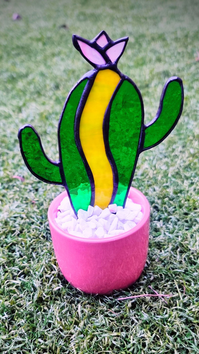 Cactus workshop glas in lood